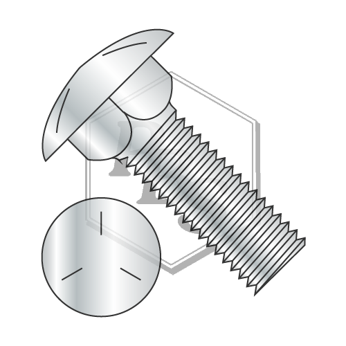 1/4X1 GR 5 CARRIAGE BOLT ZINC