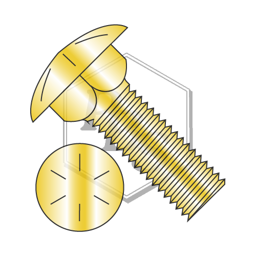 10-24X7/16 SHORT NECK CARRIAGE BOLT PLAIN